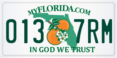 FL license plate 0137RM