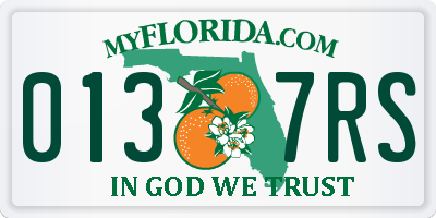 FL license plate 0137RS