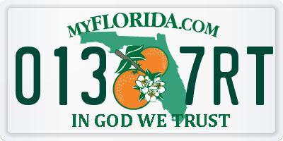 FL license plate 0137RT