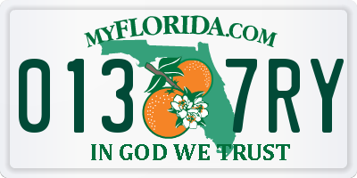 FL license plate 0137RY