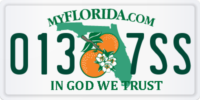 FL license plate 0137SS