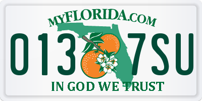 FL license plate 0137SU