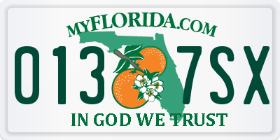 FL license plate 0137SX