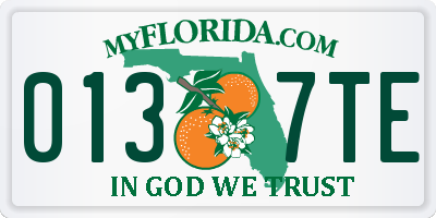 FL license plate 0137TE