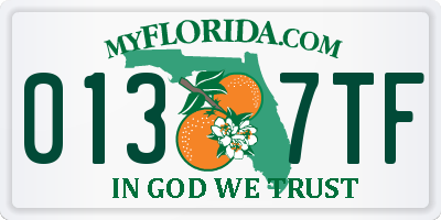 FL license plate 0137TF