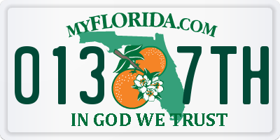 FL license plate 0137TH
