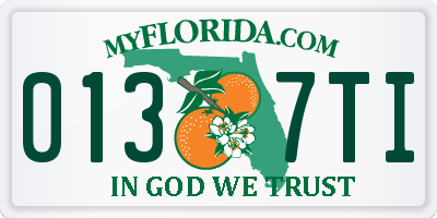 FL license plate 0137TI