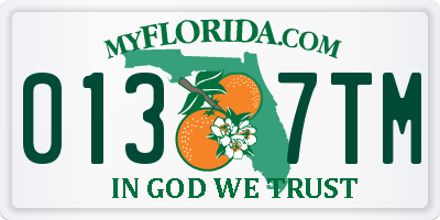 FL license plate 0137TM