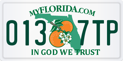 FL license plate 0137TP