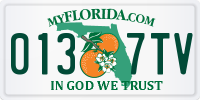 FL license plate 0137TV