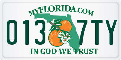 FL license plate 0137TY