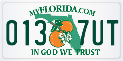 FL license plate 0137UT