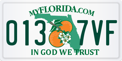 FL license plate 0137VF
