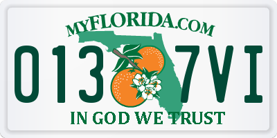 FL license plate 0137VI