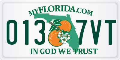 FL license plate 0137VT
