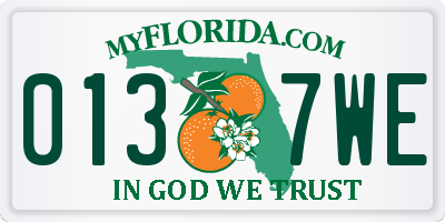 FL license plate 0137WE