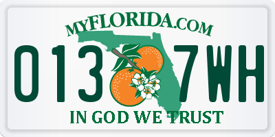 FL license plate 0137WH