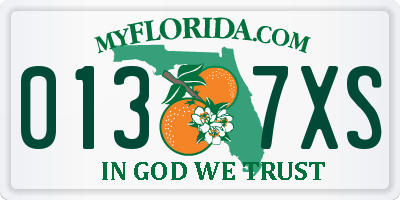 FL license plate 0137XS