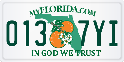 FL license plate 0137YI