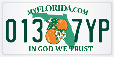 FL license plate 0137YP