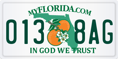 FL license plate 0138AG