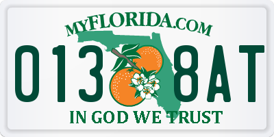 FL license plate 0138AT