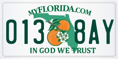 FL license plate 0138AY