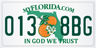 FL license plate 0138BG