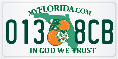 FL license plate 0138CB