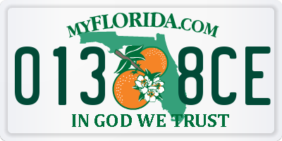 FL license plate 0138CE