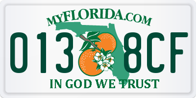 FL license plate 0138CF
