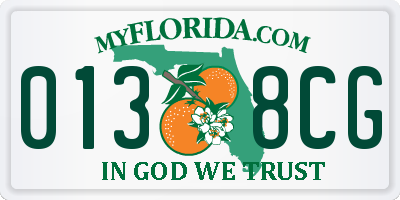 FL license plate 0138CG