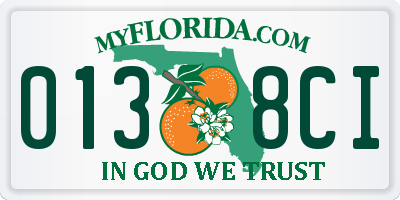 FL license plate 0138CI