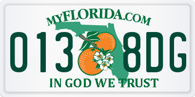 FL license plate 0138DG