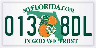 FL license plate 0138DL
