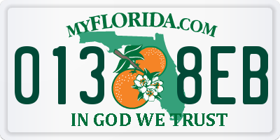 FL license plate 0138EB