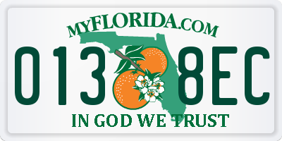 FL license plate 0138EC
