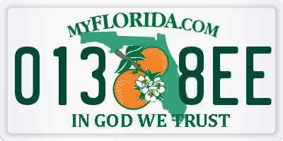 FL license plate 0138EE