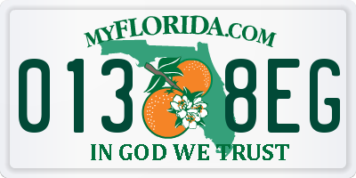 FL license plate 0138EG