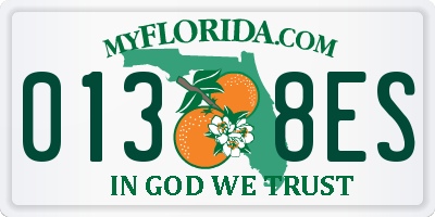 FL license plate 0138ES