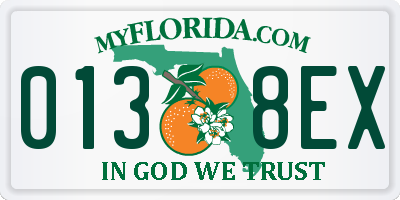 FL license plate 0138EX