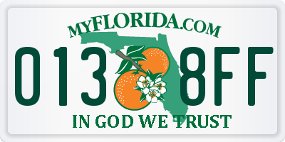 FL license plate 0138FF