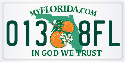 FL license plate 0138FL