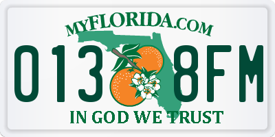FL license plate 0138FM