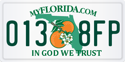 FL license plate 0138FP