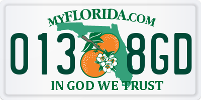 FL license plate 0138GD