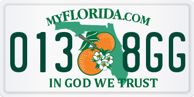 FL license plate 0138GG