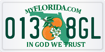 FL license plate 0138GL