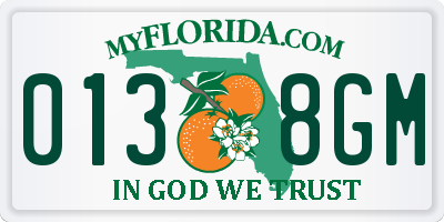 FL license plate 0138GM