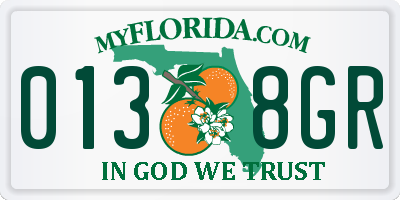 FL license plate 0138GR
